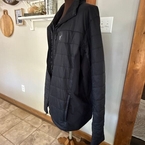 Spyder Men's Glissade Hybrid Insulated Snow Ski Winter Jacket size xxl black puf - Picture 3 of 10